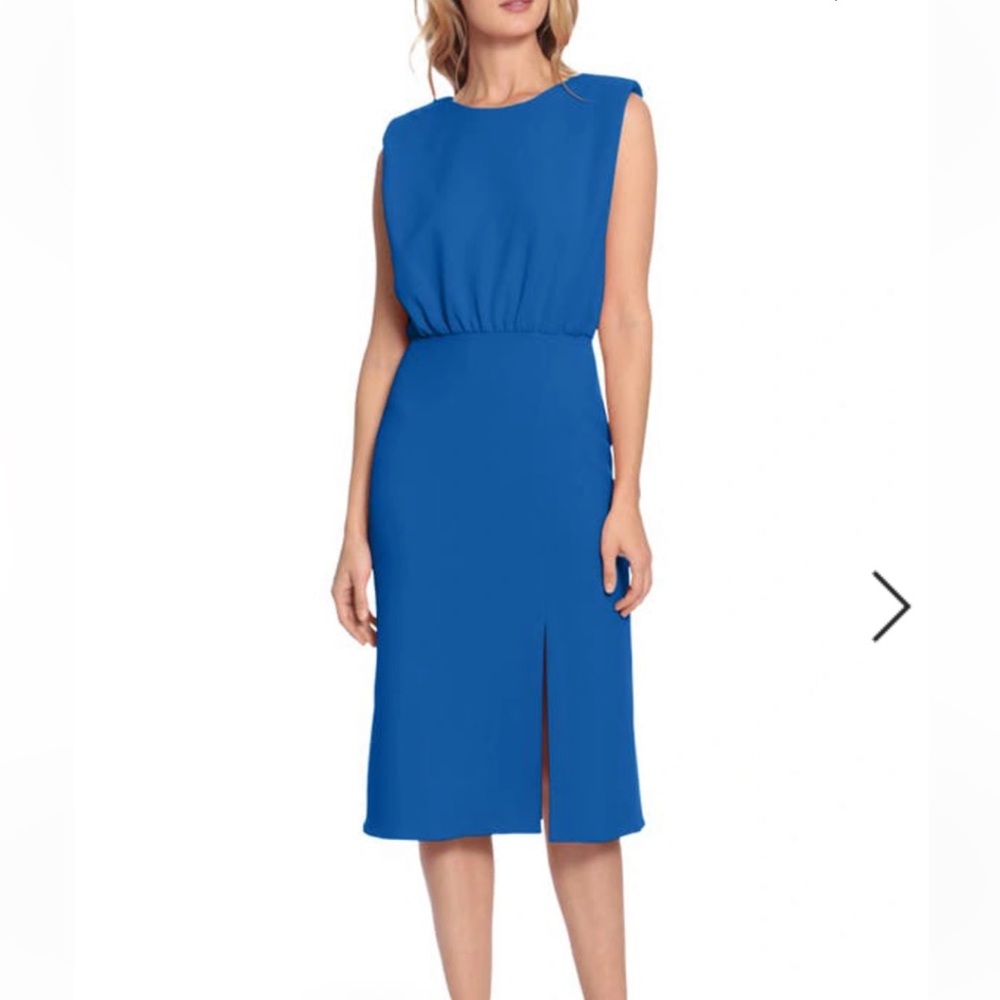 Donna Morgan front slit midi dress